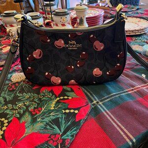 NWT Coach Cherry Teri Shoulder Bag in Signature Denim